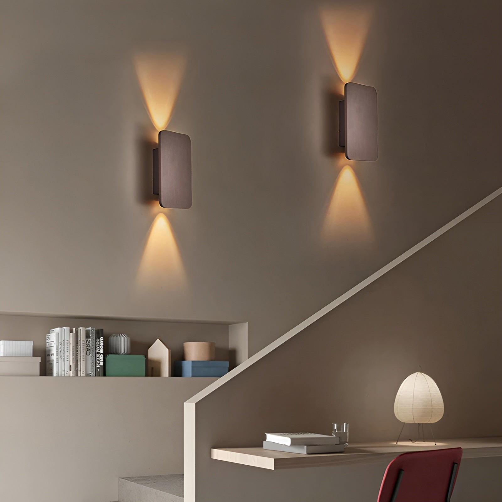 GlowForm Mini | Rektangulär LED-vägglampa i minimalistisk stil för varm atmosfär