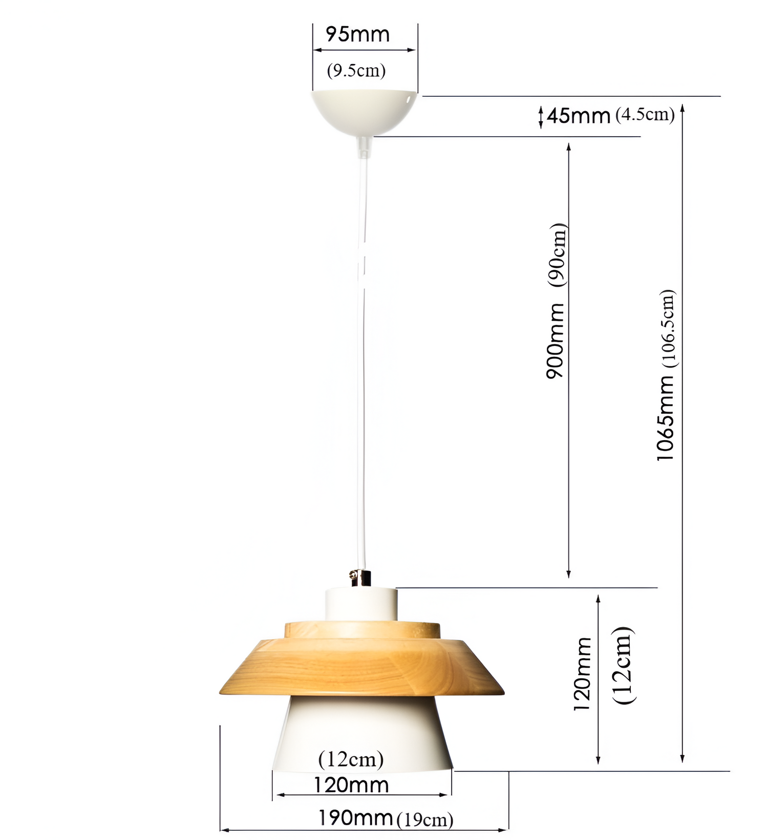 ScandiGlow Pendellampa – Nordisk LED Hänglampa i Trä &amp; Metall i Macaron-design