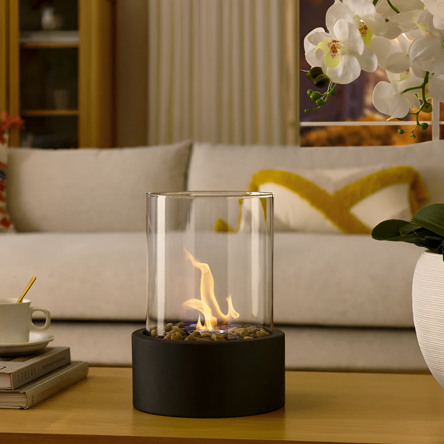 SleekFlame bordsbrasa – Elegant, bärbar och ren eld för inomhus och utomhus