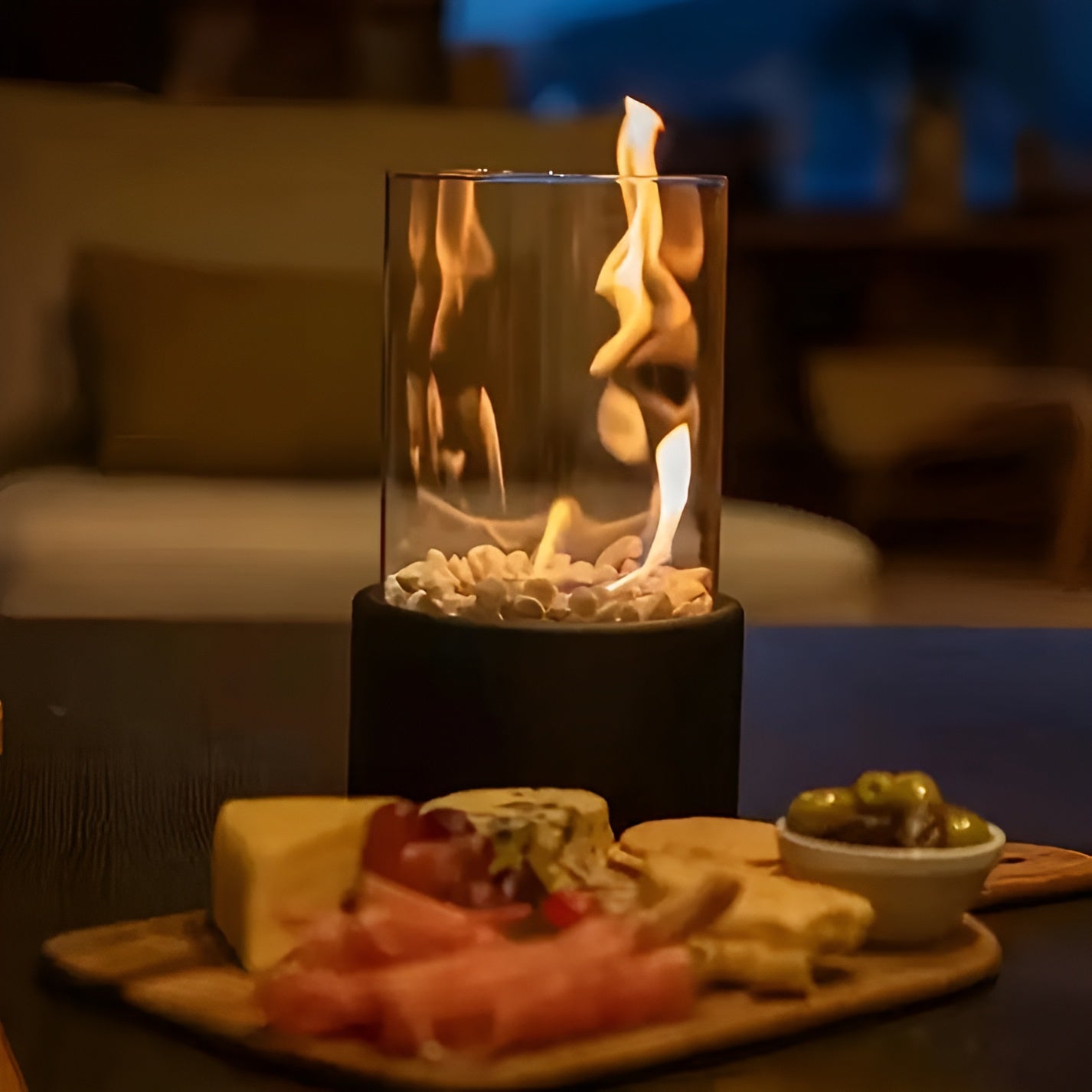 SleekFlame bordsbrasa – Elegant, bärbar och ren eld för inomhus och utomhus