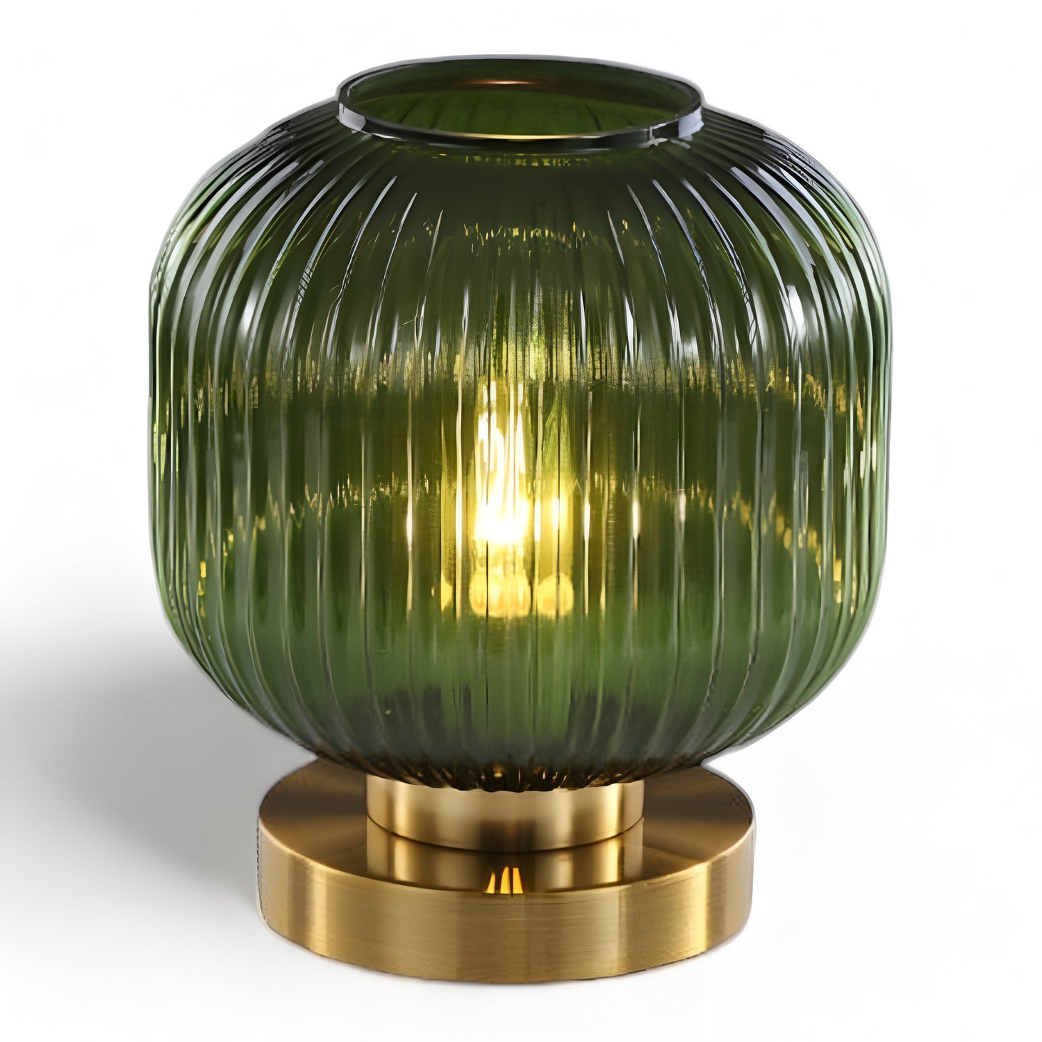 Oriantha | Nordisk bordslampa med ribbat glas