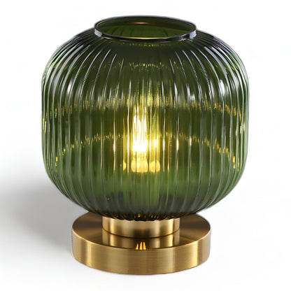 Oriantha | Nordisk bordslampa med ribbat glas