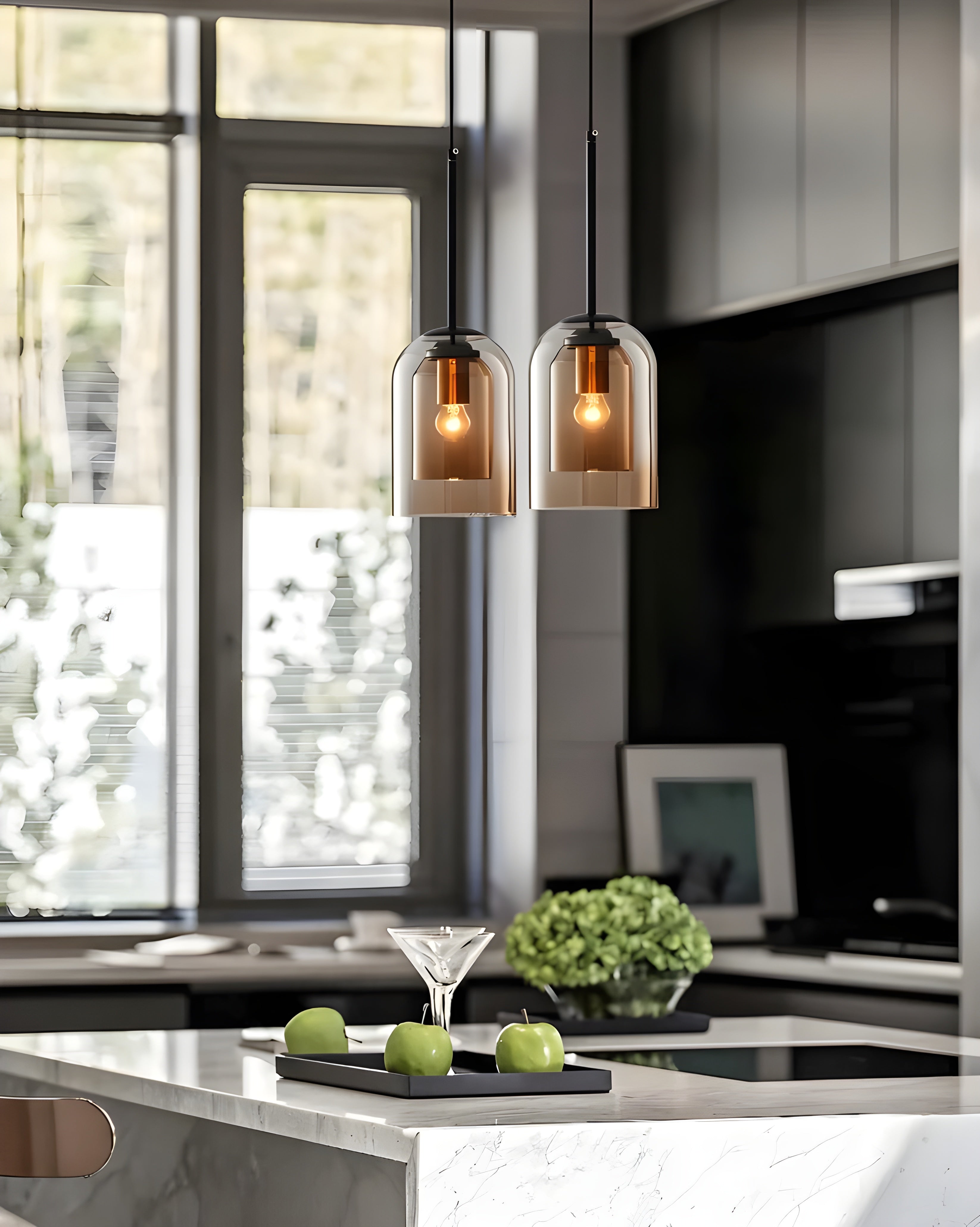 SkyGleam Light - Modern Dubbel Glas Pendellampa