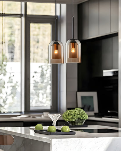 SkyGleam Light - Modern Dubbel Glas Pendellampa