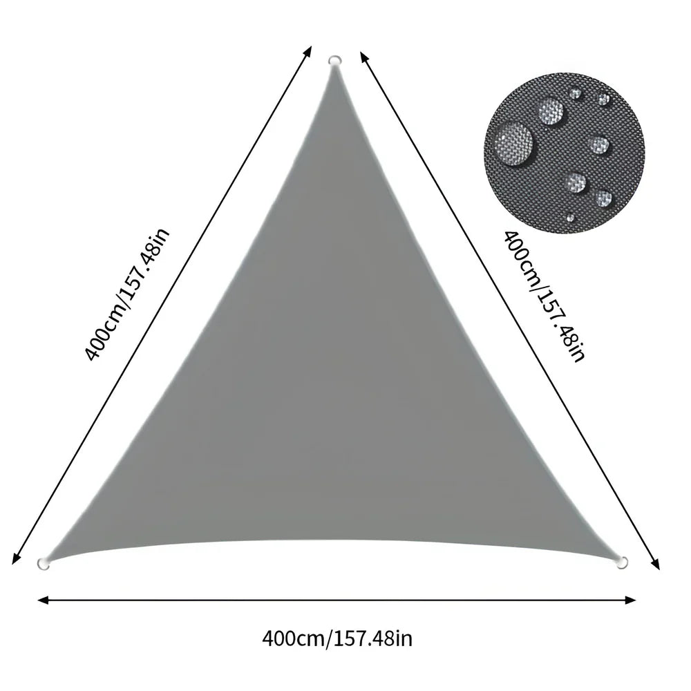 ShadeMaster – Vattenavvisande trekantigt UV solsegel med vikbart och bärbart design för utomhustäckning