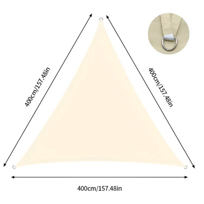 ShadeMaster – Vattenavvisande trekantigt UV solsegel med vikbart och bärbart design för utomhustäckning