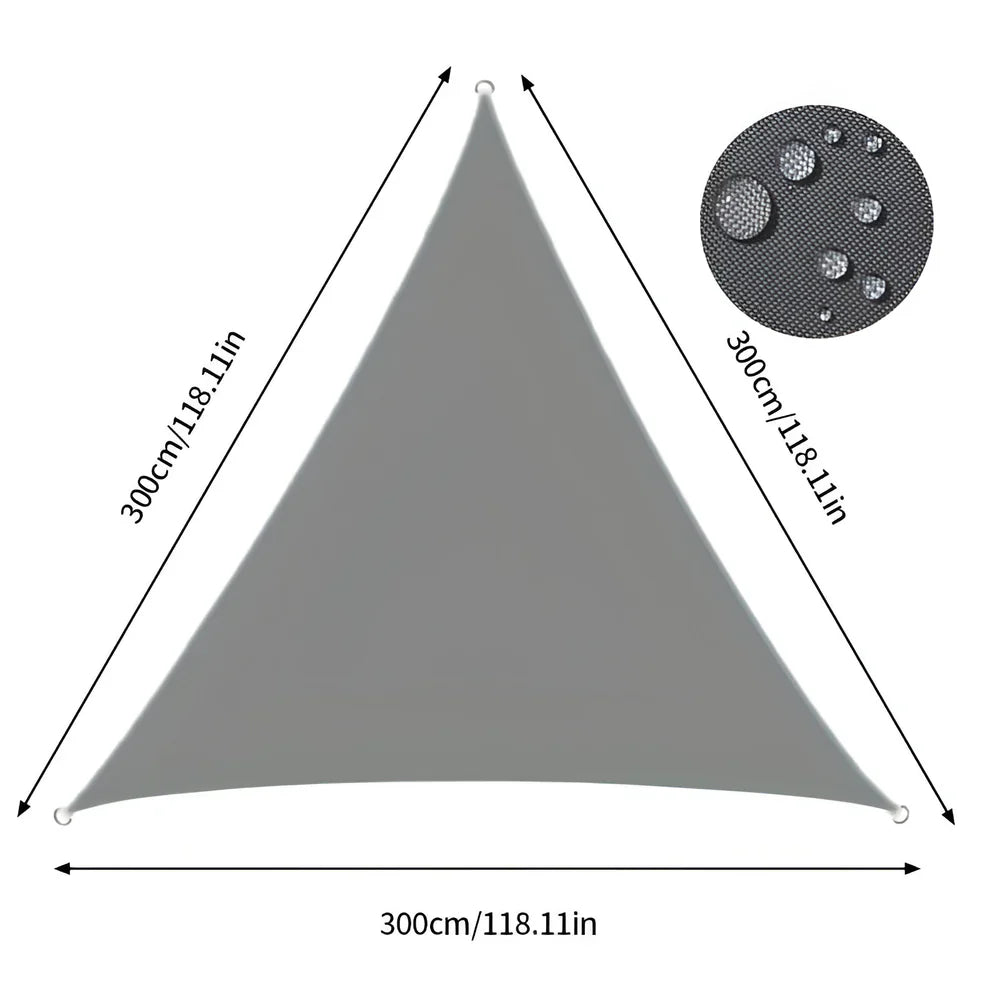 ShadeMaster – Vattenavvisande trekantigt UV solsegel med vikbart och bärbart design för utomhustäckning