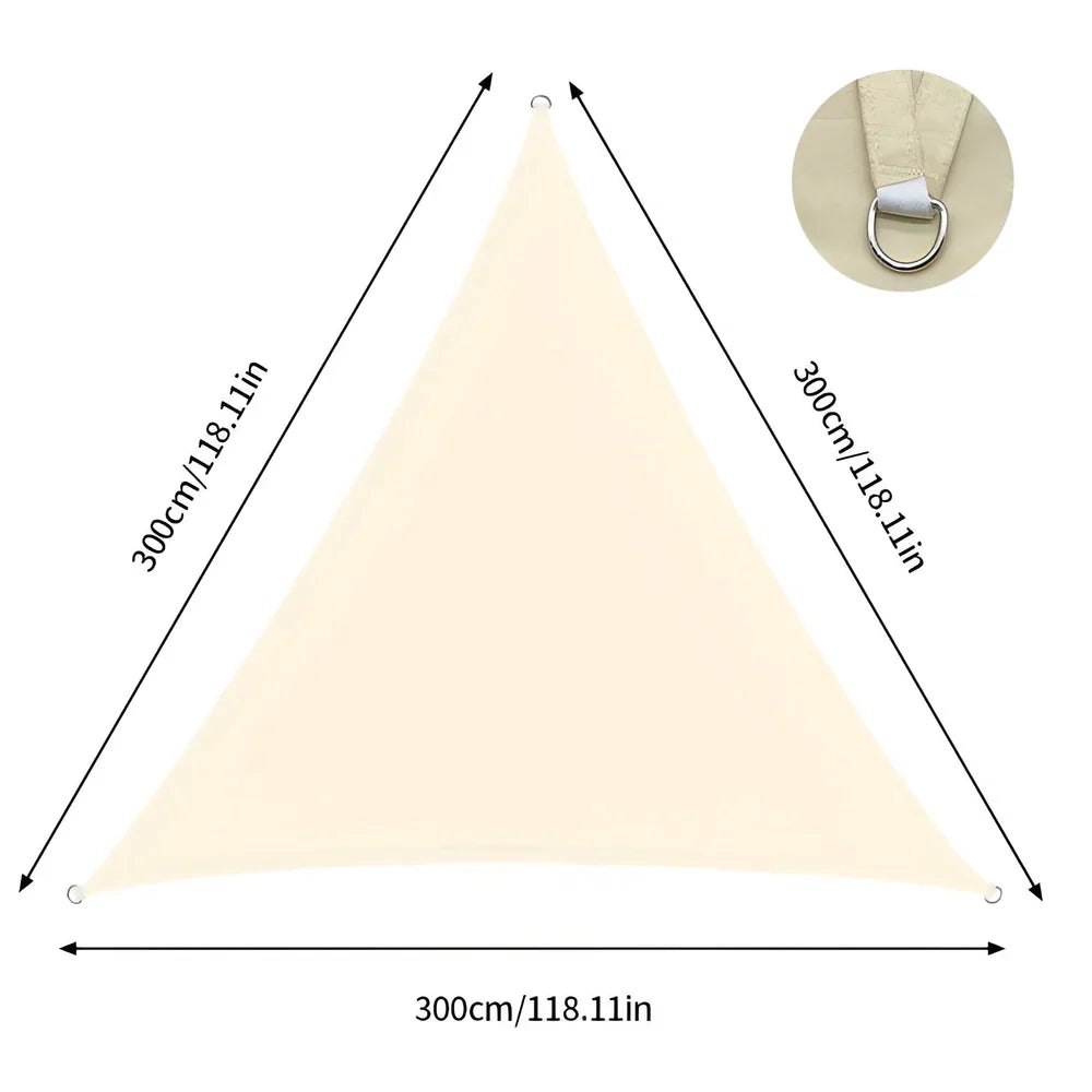 ShadeMaster – Vattenavvisande trekantigt UV solsegel med vikbart och bärbart design för utomhustäckning