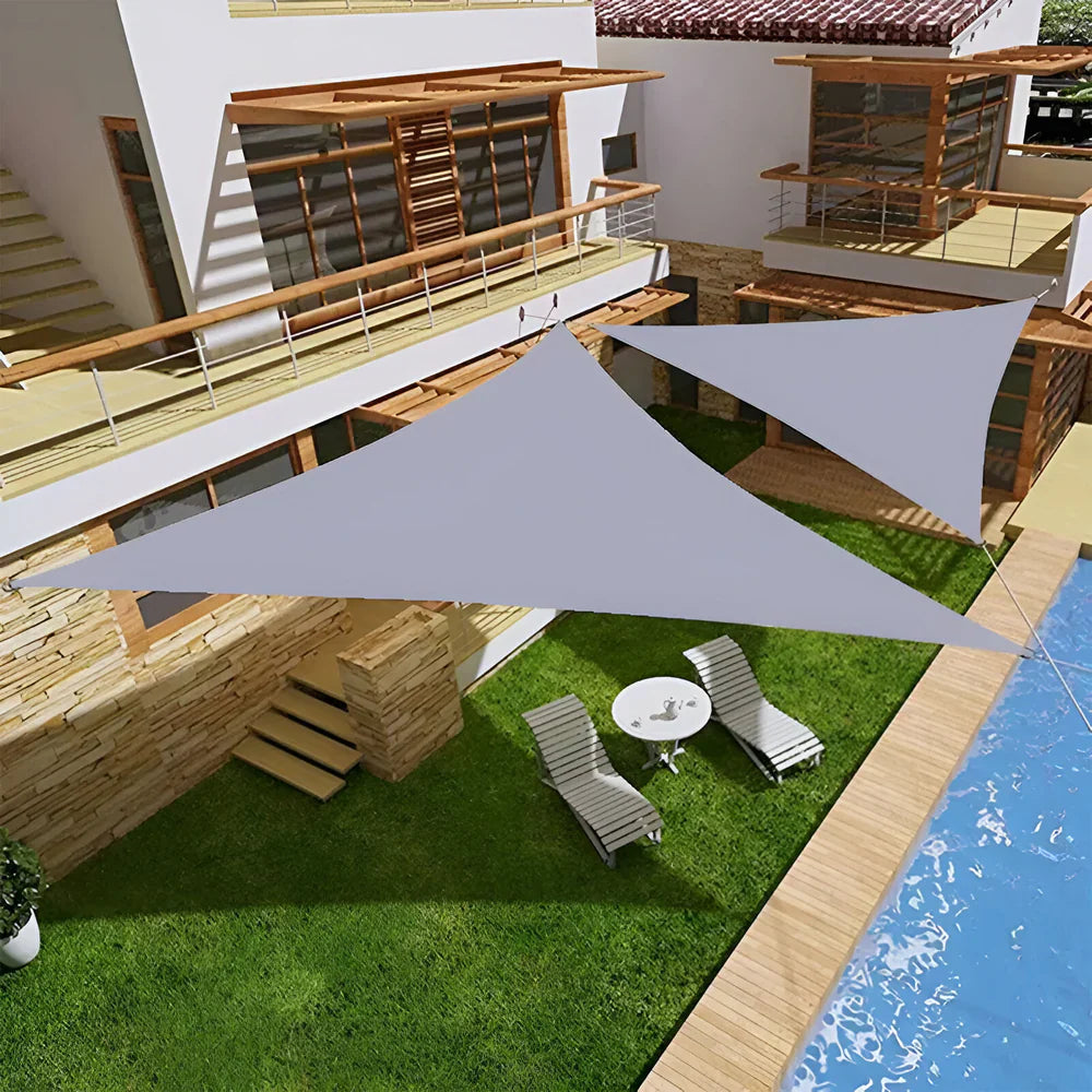 ShadeMaster – Vattenavvisande trekantigt UV solsegel med vikbart och bärbart design för utomhustäckning