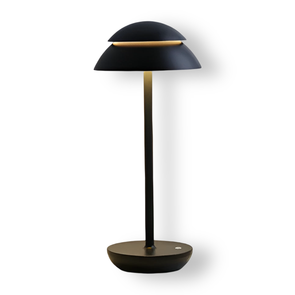 UmbraGlow Slim | Trådlös LED-bordslampa med skärm i minimalistisk design