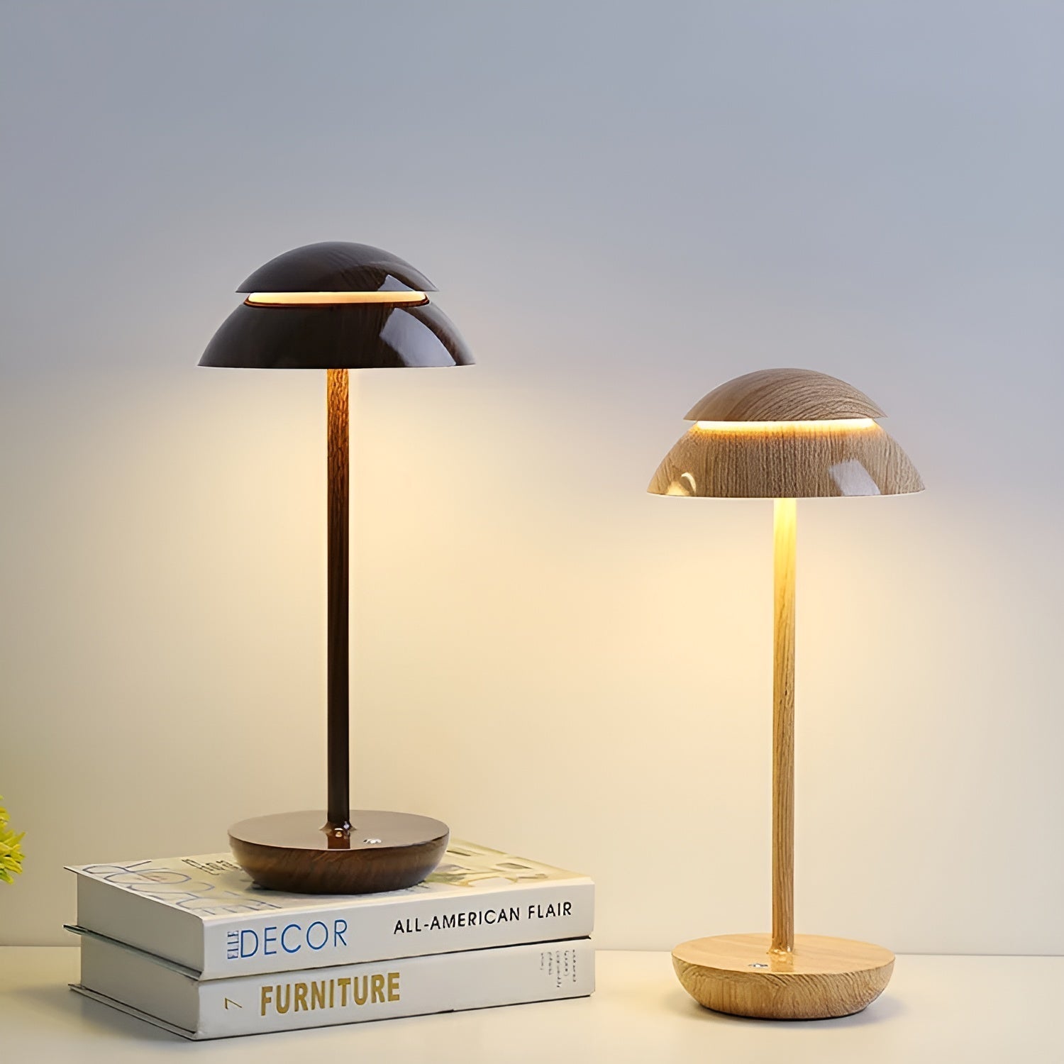 UmbraGlow Slim | Trådlös LED-bordslampa med skärm i minimalistisk design