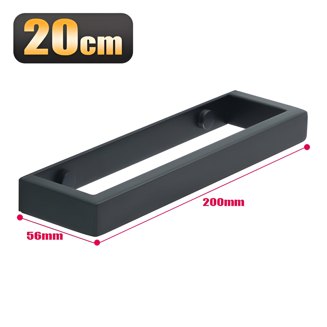 UniBlack Handdukshängare Rostfritt stål – Väggmonterad Handdukstänger 20cm &amp; 40cm