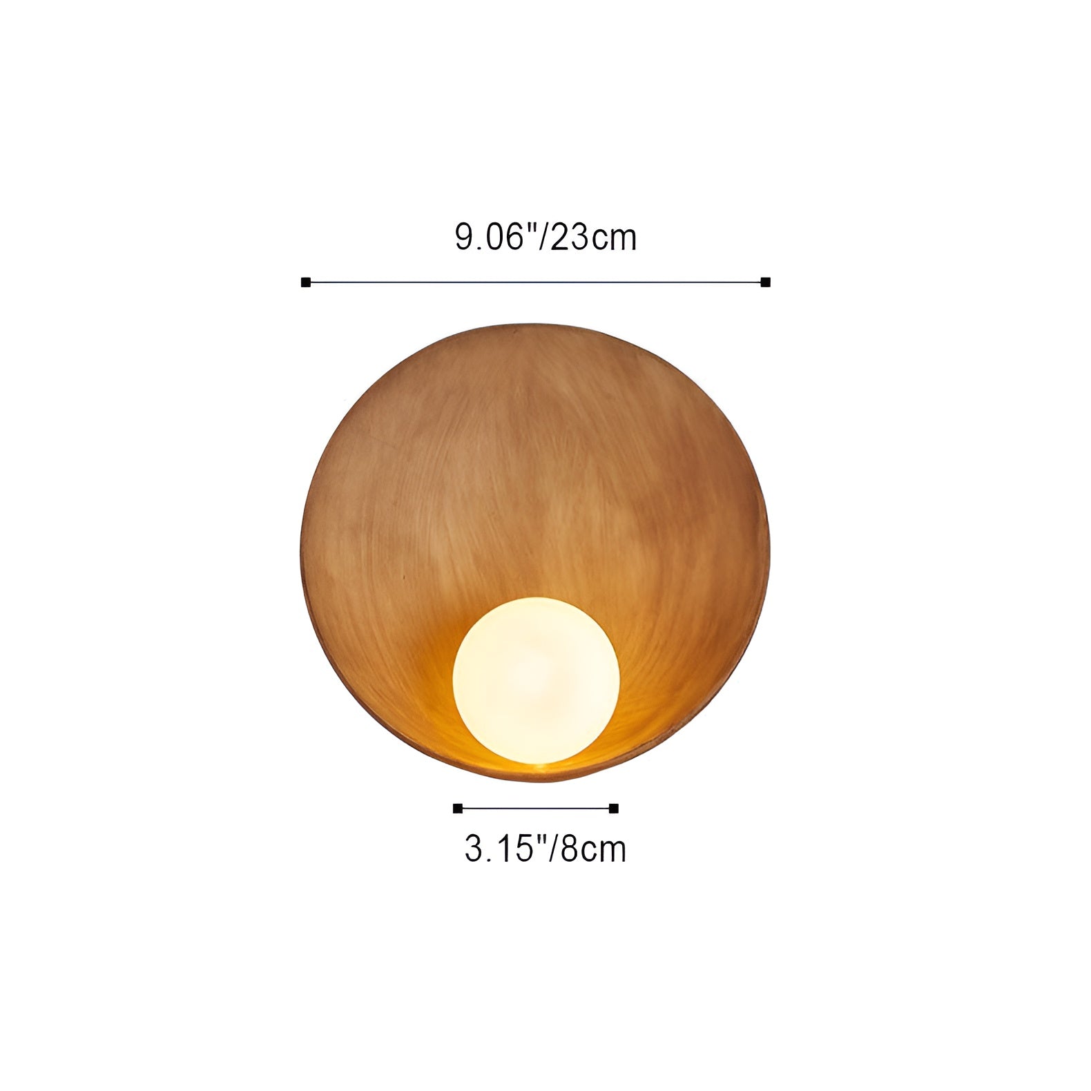 Vit Pärlampa - Vit Vägglampa med Wabi-Sabi Design