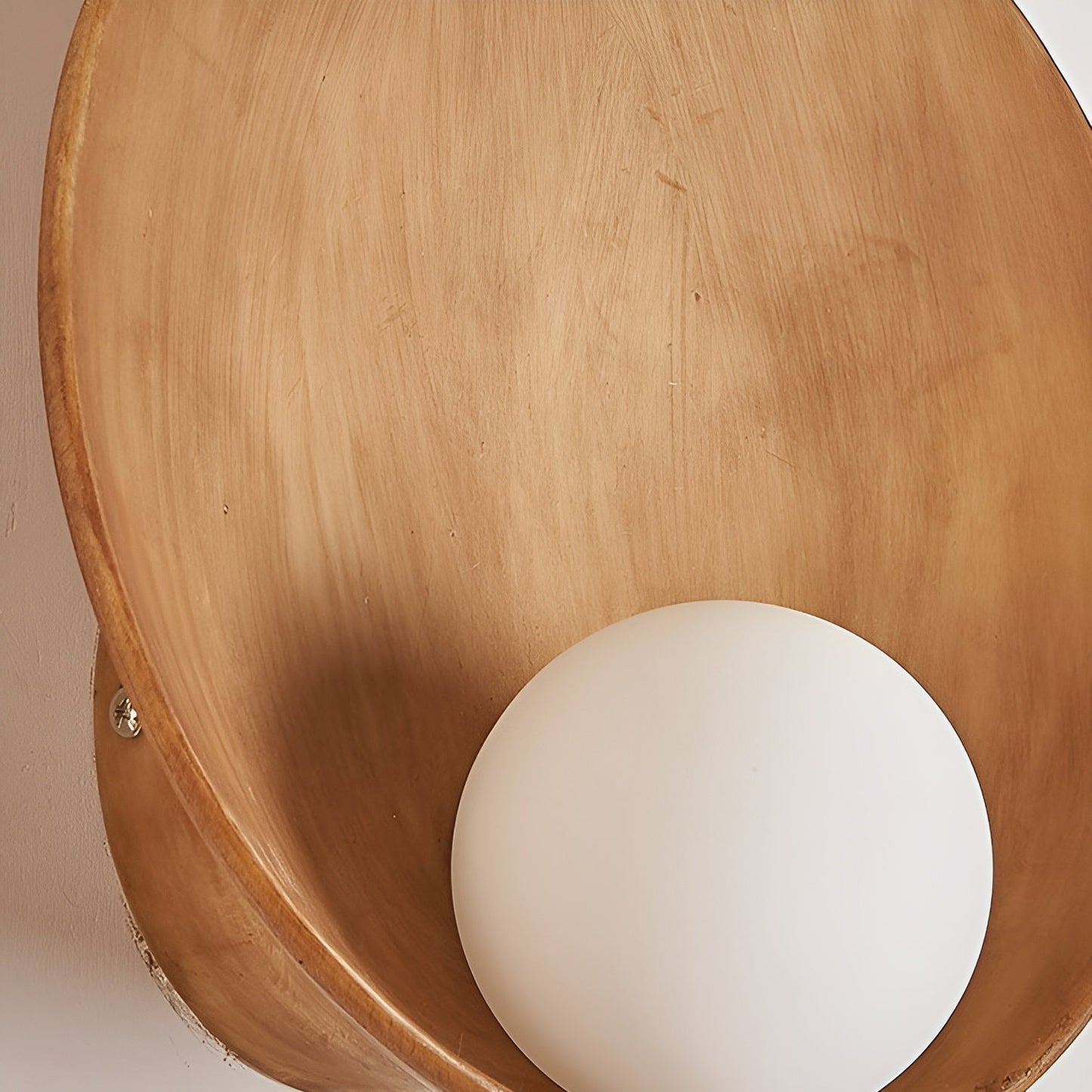 Vit Pärlampa - Vit Vägglampa med Wabi-Sabi Design