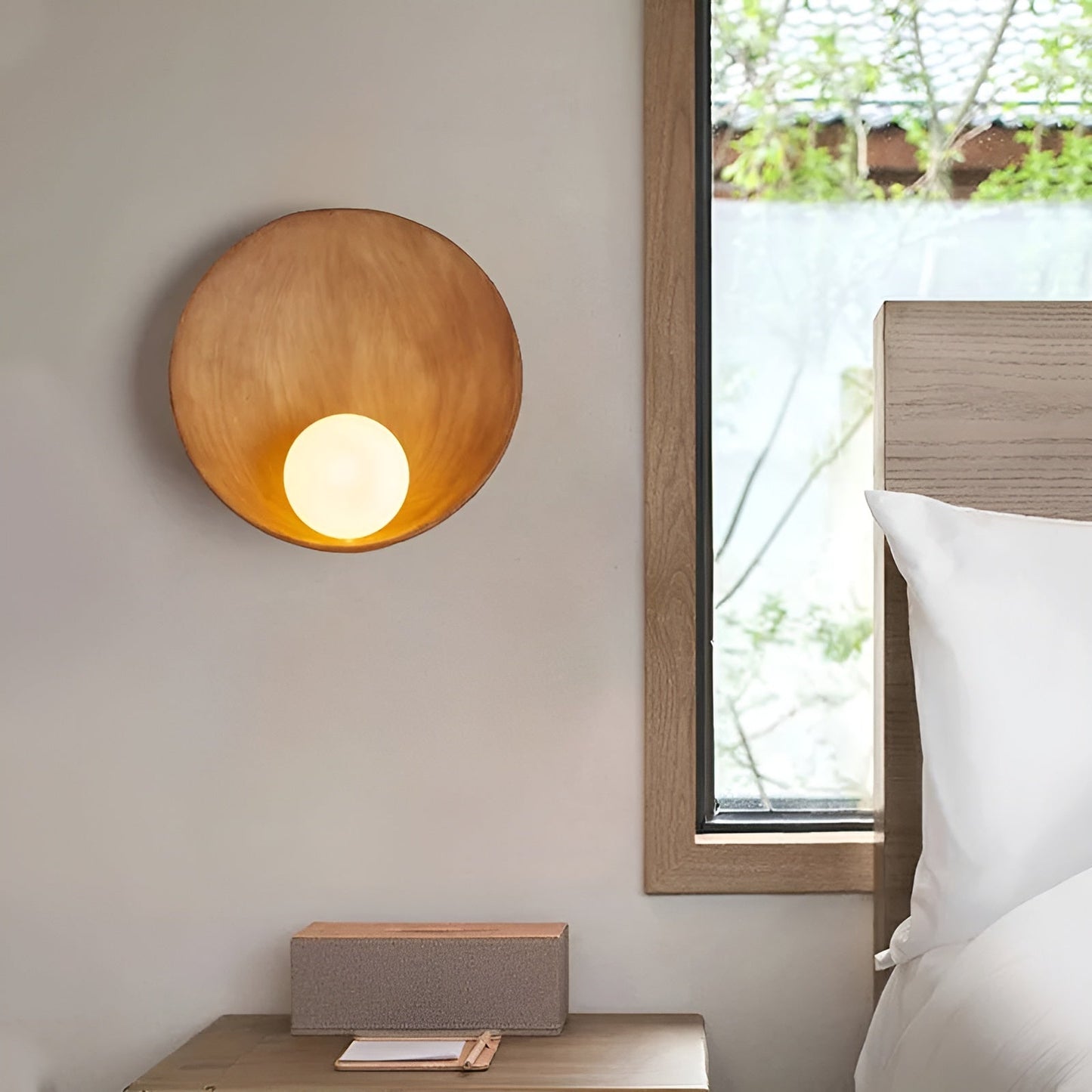 SerenityPearl - Wabi Sabi inspired wall lamp for an inviting atmosphere