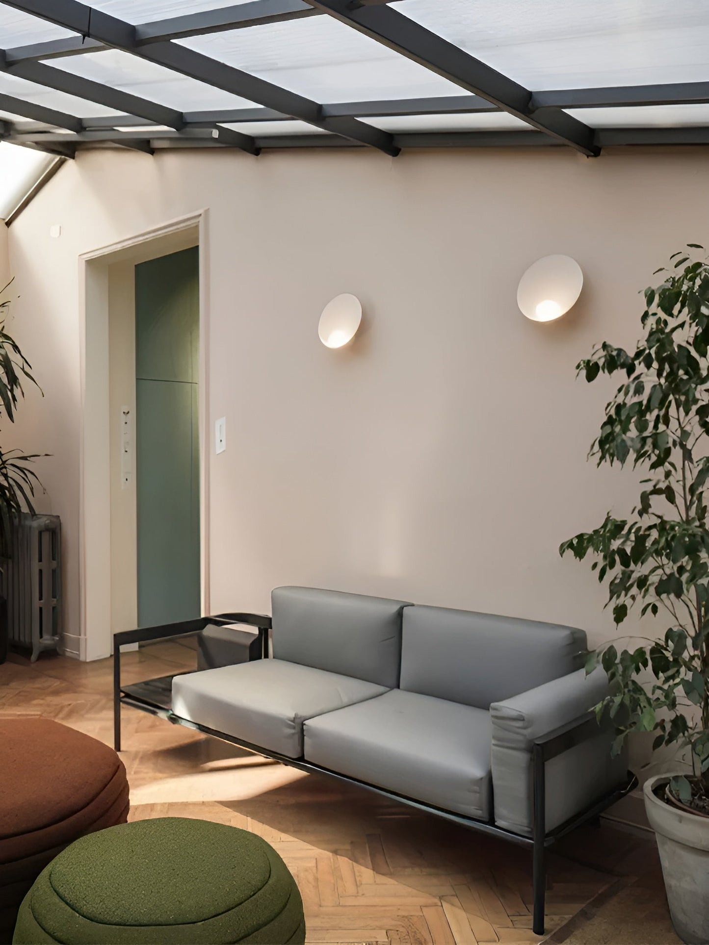 Vit Pärlampa - Vit Vägglampa med Wabi-Sabi Design