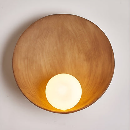 Vit Pärlampa - Vit Vägglampa med Wabi-Sabi Design