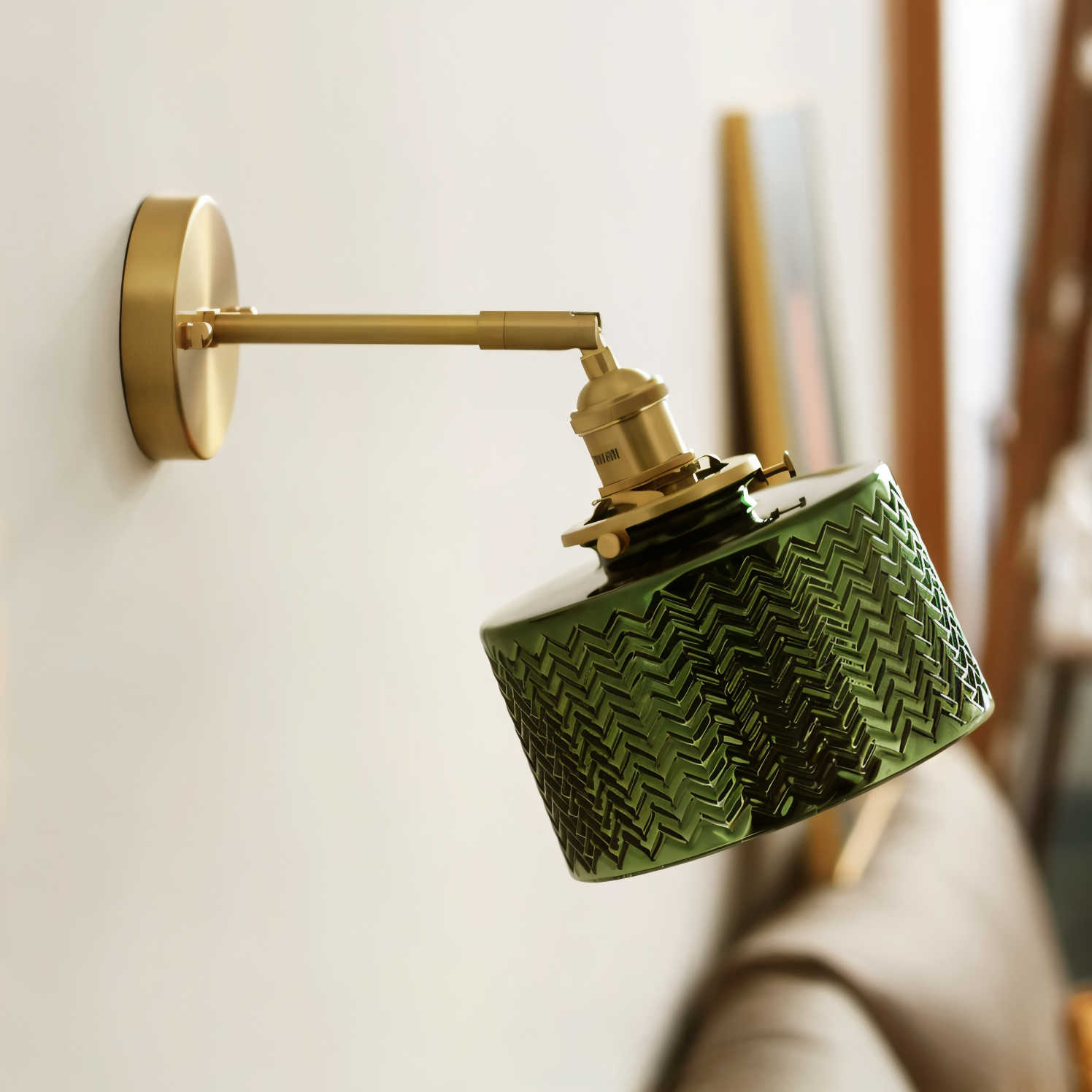 Olyviae | Justerbar LED Vägglampa av Randigt Glas i Skandinavisk Design