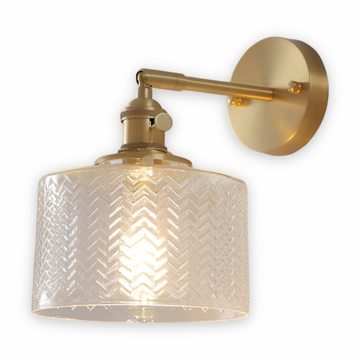 Olyviae | Justerbar LED Vägglampa av Randigt Glas i Skandinavisk Design