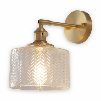 Olyviae | Justerbar LED Vägglampa av Randigt Glas i Skandinavisk Design