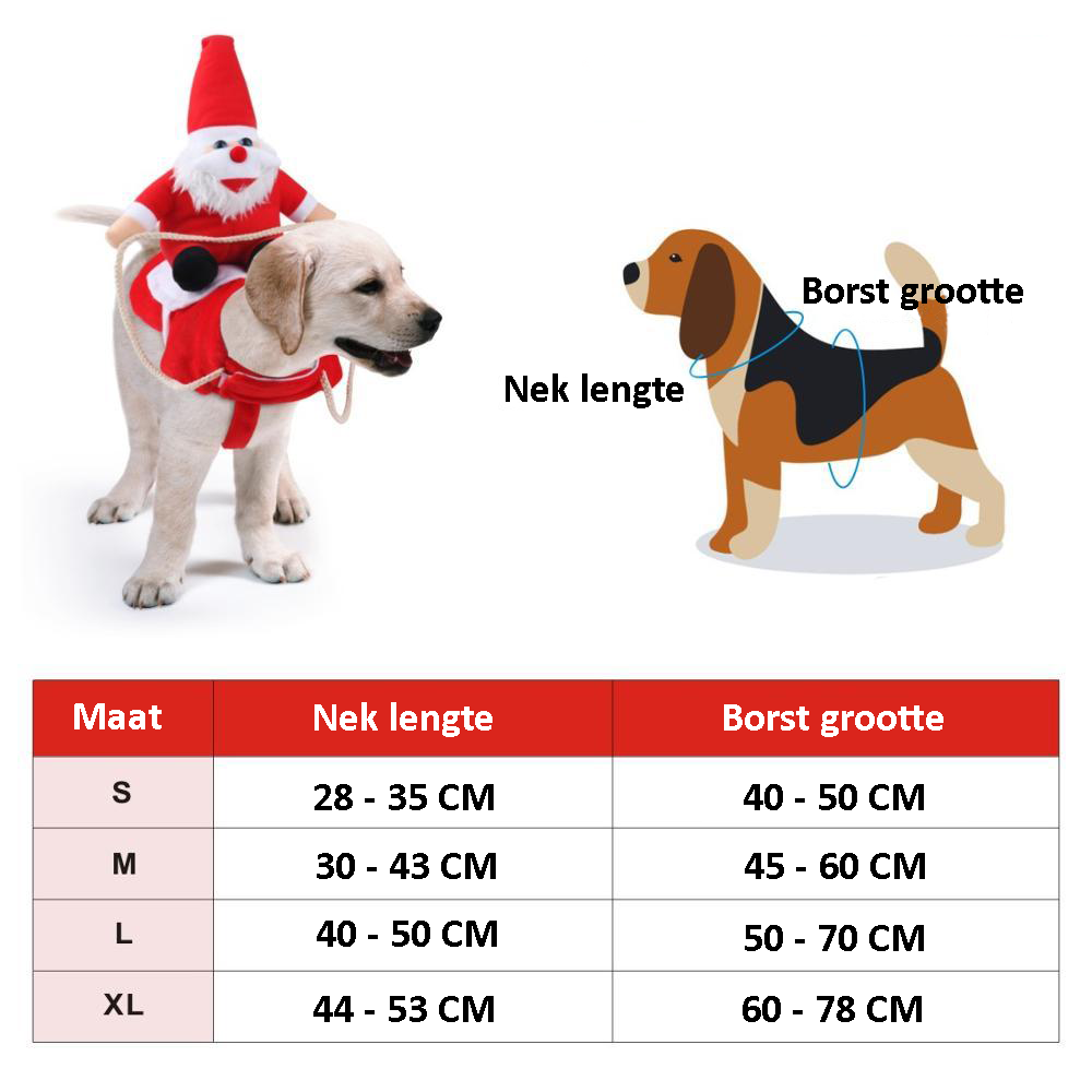 Carvallo - mysigt, justerbart juloutfit för hundar