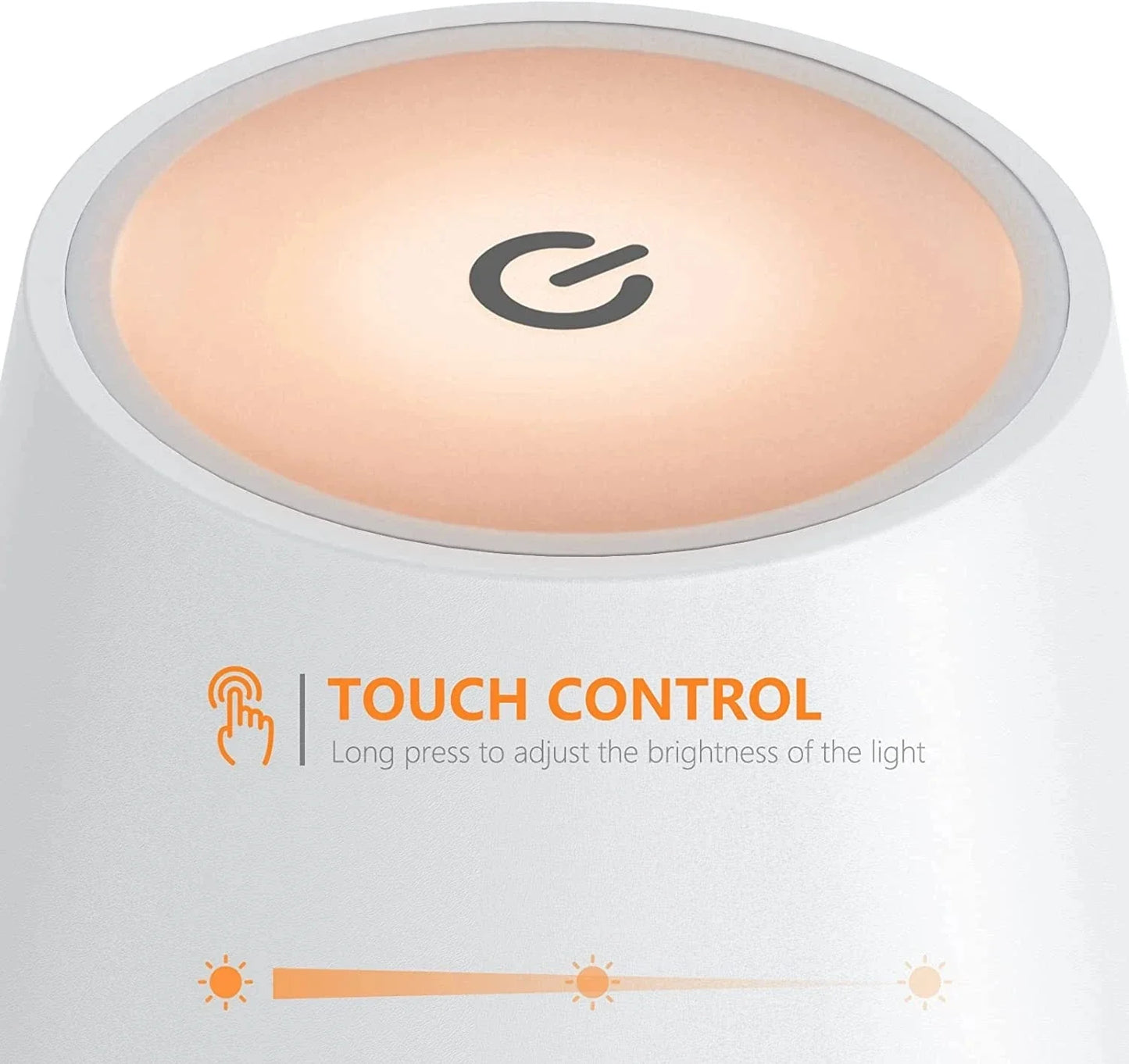 RoyaleGlow Trådlampa - USB-laddningsbar vattentät bordslampa med touch-knapp