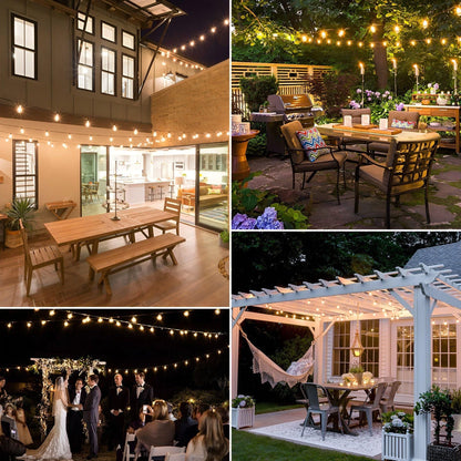GlowFest String Lights - Varm och Mysig Vattentät Trädgårbelysning