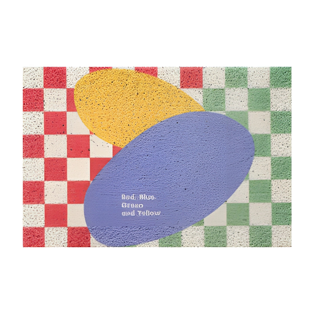 Från &quot;Tillbaka till framtiden&quot; inspirerad geometrisk dörrmatta – Stilren och slitstark entrématta