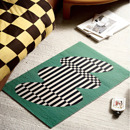 Från &quot;Tillbaka till framtiden&quot; inspirerad geometrisk dörrmatta – Stilren och slitstark entrématta