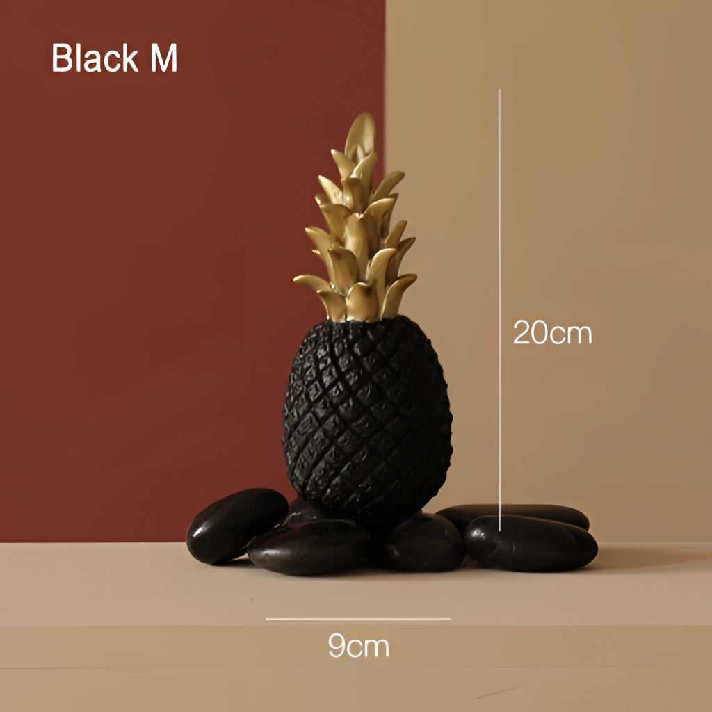 Nordic Ananas-deko-objekt av resin – Modernt heminredning, tropiskt inspirerad dekoration