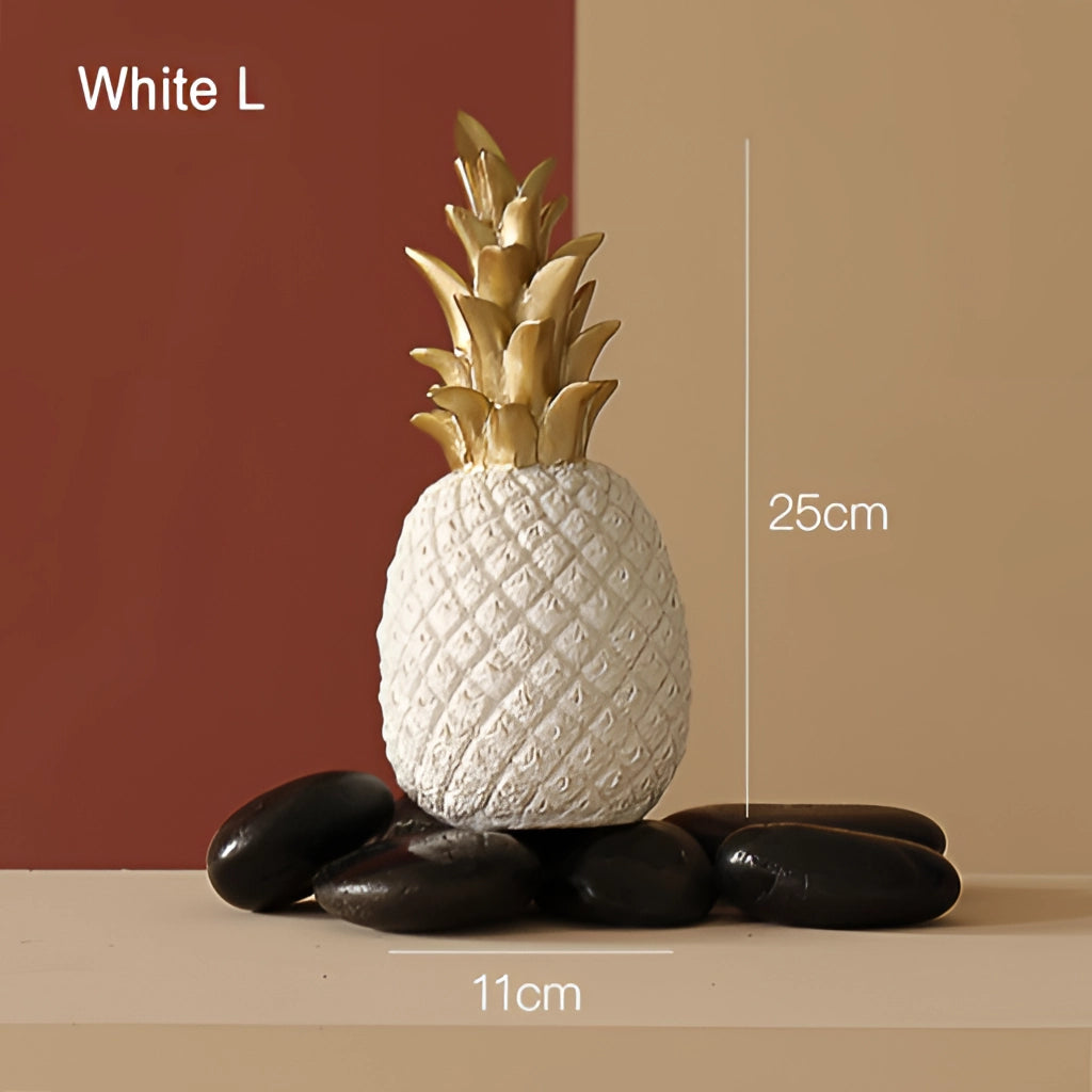 Nordic Ananas-deko-objekt av resin – Modernt heminredning, tropiskt inspirerad dekoration
