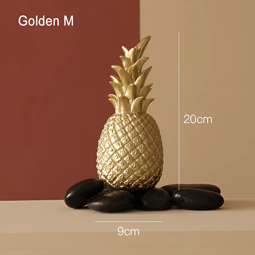 Nordic Ananas-deko-objekt av resin – Modernt heminredning, tropiskt inspirerad dekoration