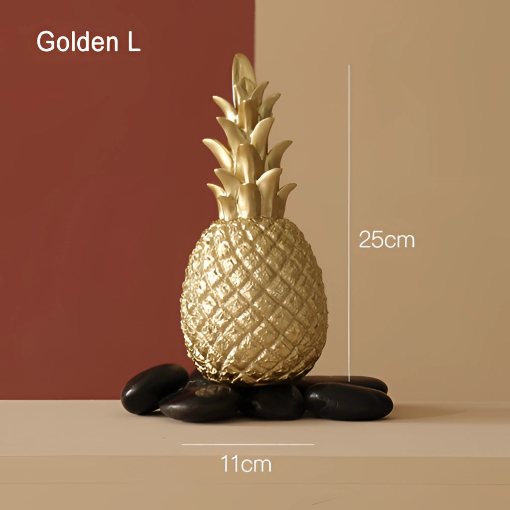 Nordic Ananas-deko-objekt av resin – Modernt heminredning, tropiskt inspirerad dekoration