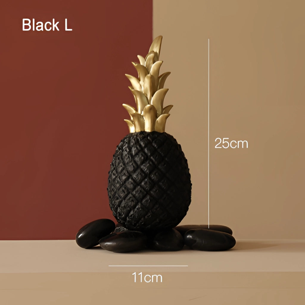 Nordic Ananas-deko-objekt av resin – Modernt heminredning, tropiskt inspirerad dekoration