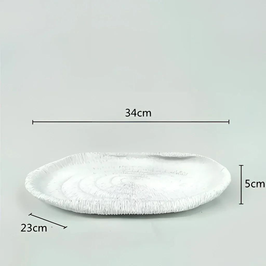 Samtida dekorativ skål i resin med naturinspirerad design - stiligt och mångsidigt accentstycke