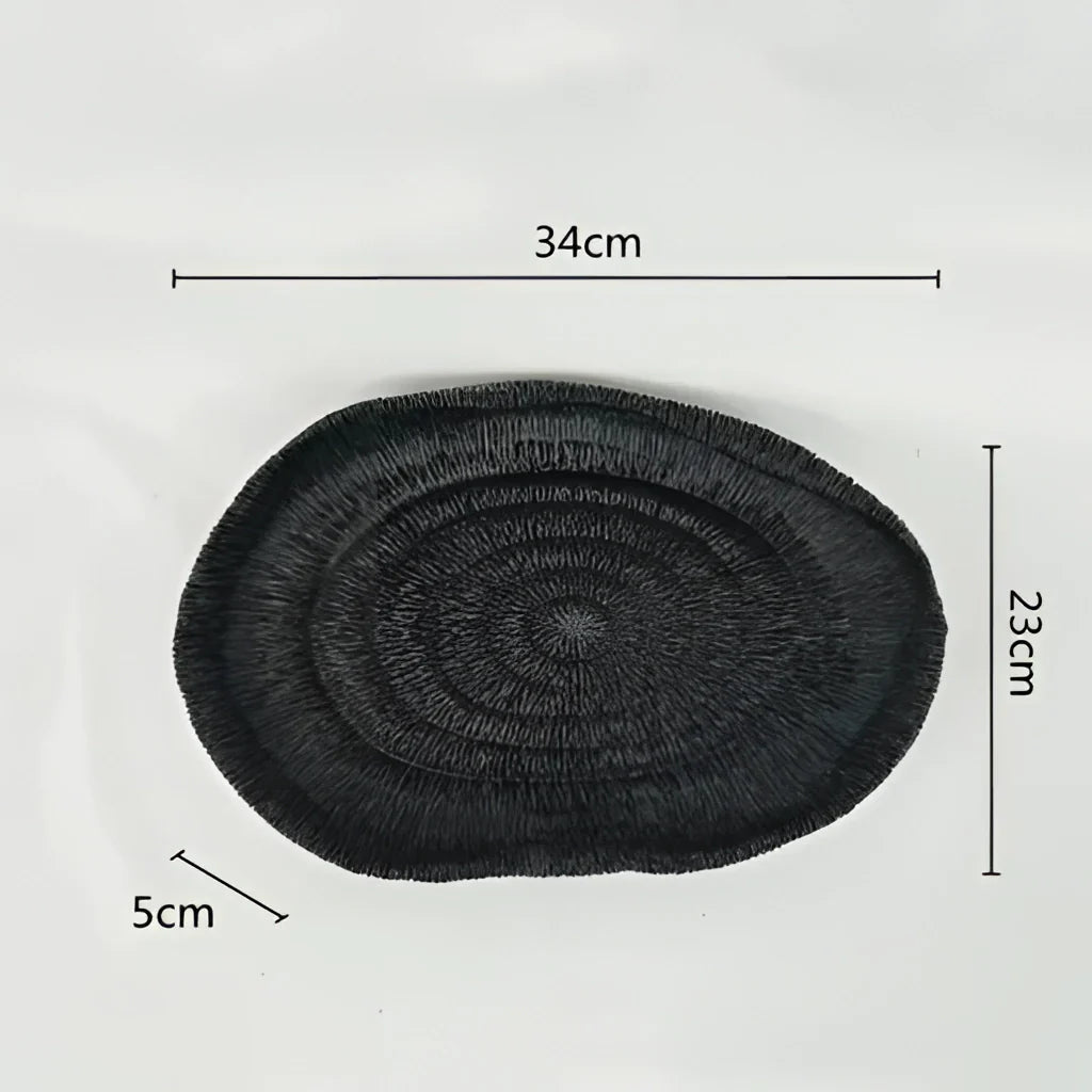 Samtida dekorativ skål i resin med naturinspirerad design - stiligt och mångsidigt accentstycke