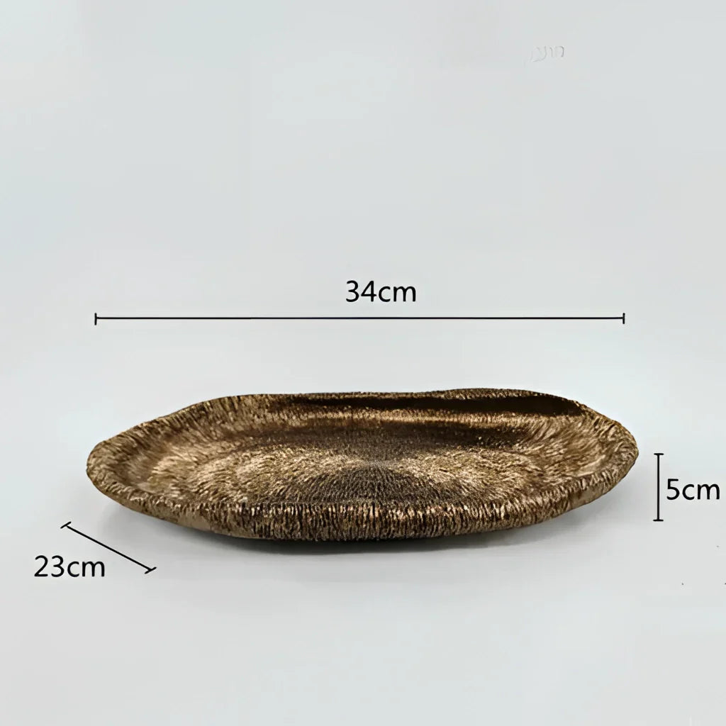 Samtida dekorativ skål i resin med naturinspirerad design - stiligt och mångsidigt accentstycke