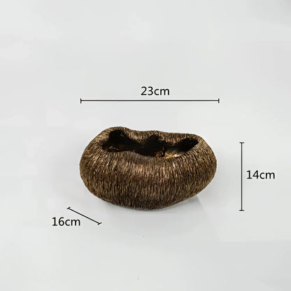 Samtida dekorativ skål i resin med naturinspirerad design - stiligt och mångsidigt accentstycke