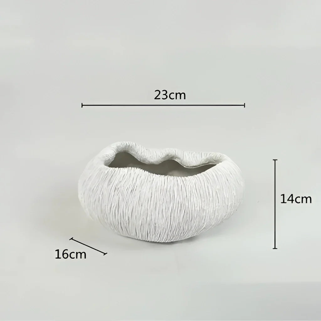 Samtida dekorativ skål i resin med naturinspirerad design - stiligt och mångsidigt accentstycke