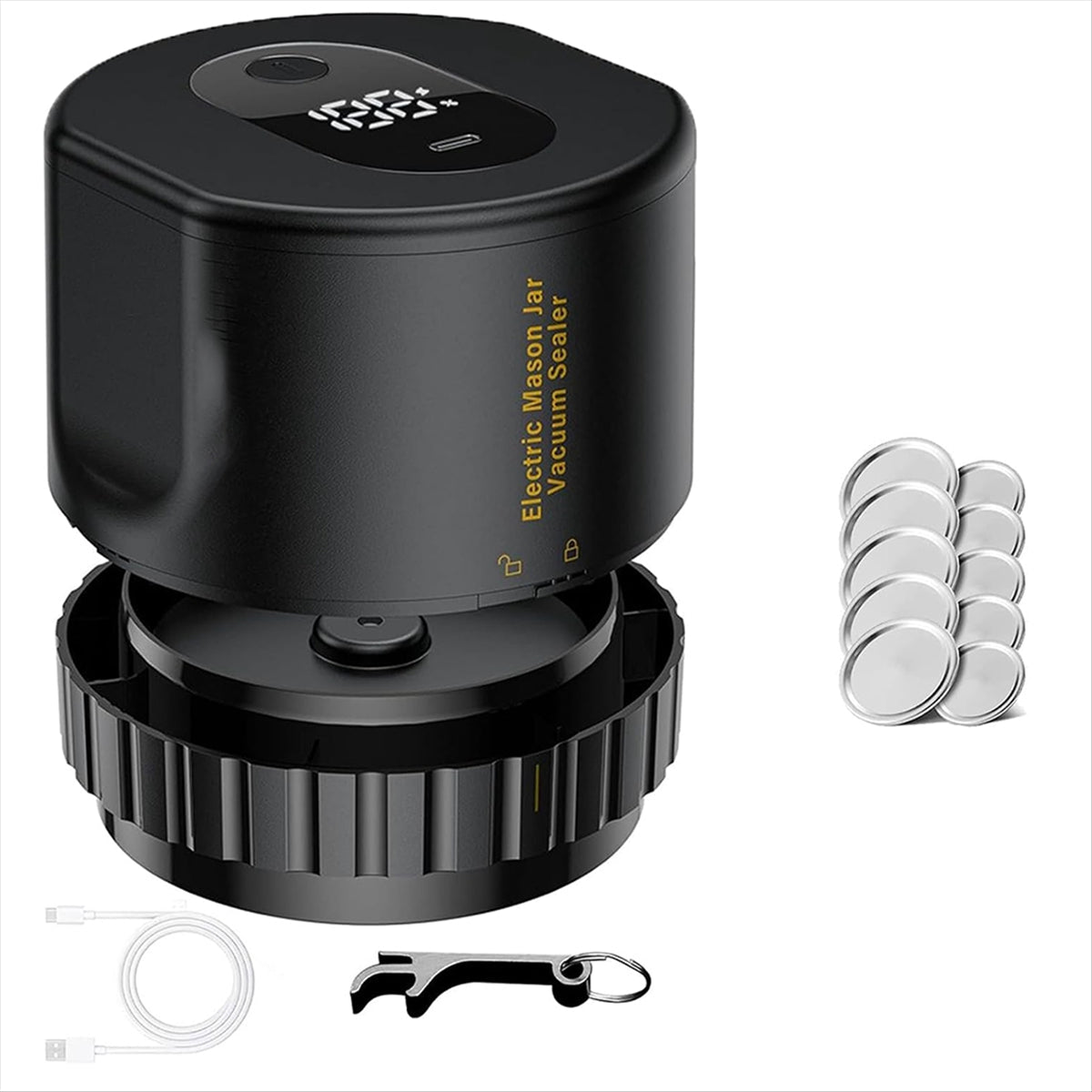 Elektrisk vakuumförpackare set för konserveringsburkar - Bevara färskheten på ett ögonblick