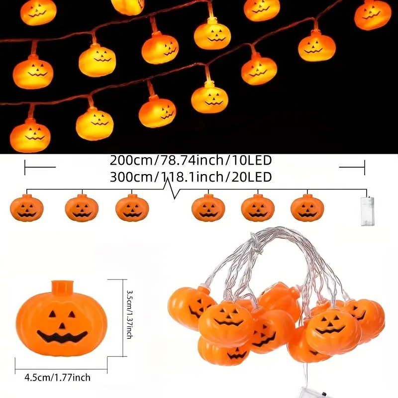 Halloween Pumpa Ljusserie – LED Dekoration för inomhus &amp; utomhus