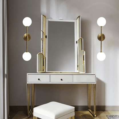 Rund mjölkglas-LED-vägglampa – Minimalistisk vägglampa med mjukt ljus