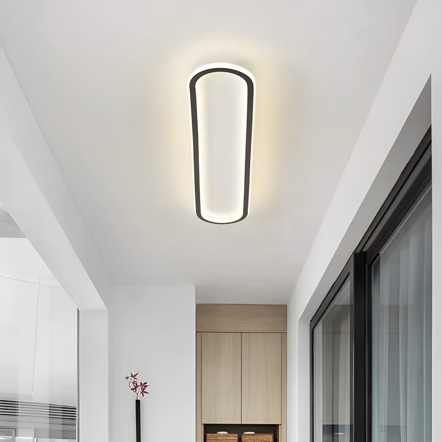 LED-taklamps i oval form – Elegant modern design för hall och entréområde