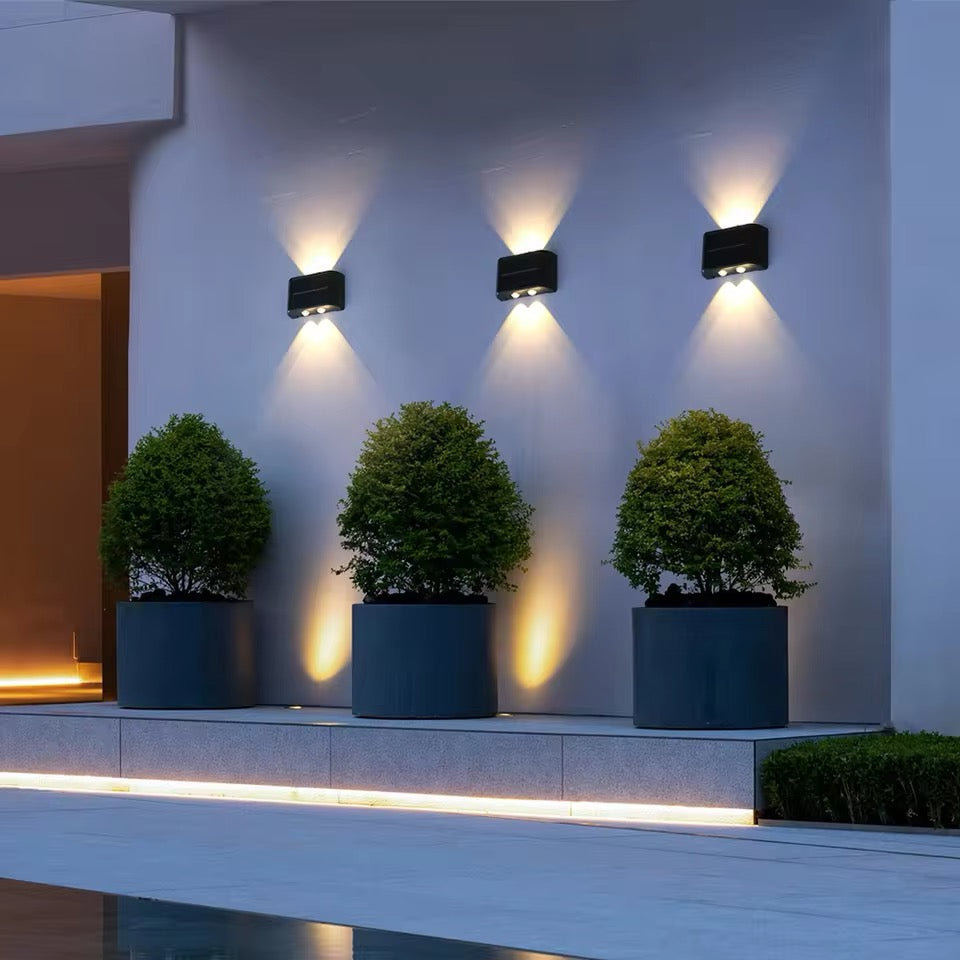 Utomhus Solar LED Vägglampa Modern Design