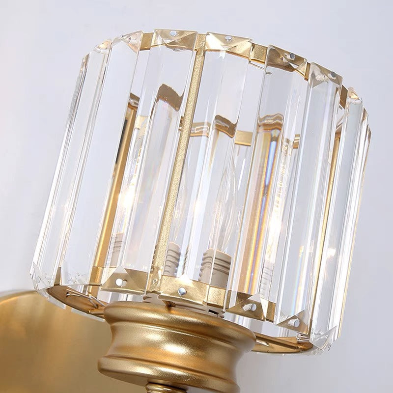 Crystal Hallway Wall Light | 5.9″×9.4″ | Järn‑Kristall Armatur | Hårdkopplad | Brick by Brick