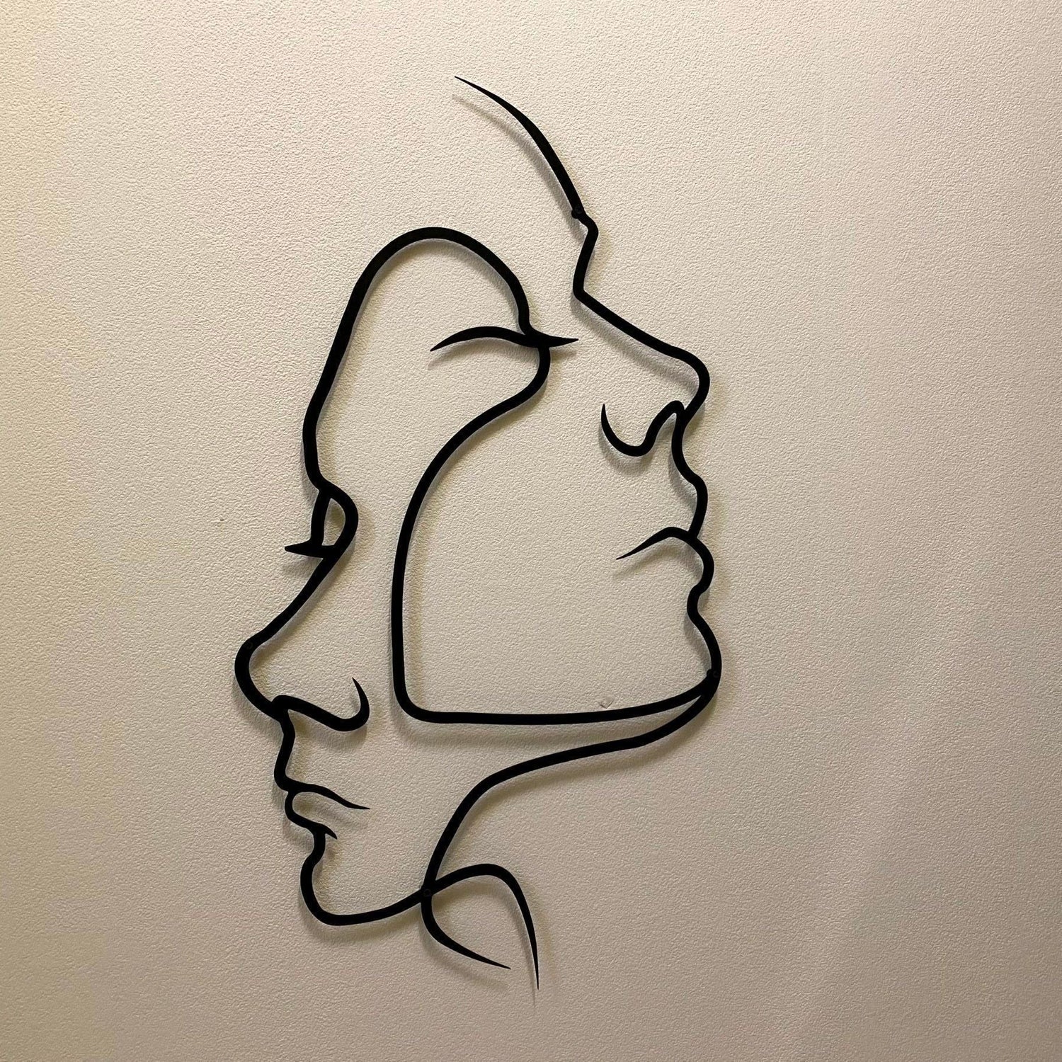 AbstractAffection Decor - Minimalistiskt par-huvudbild väggdekoration