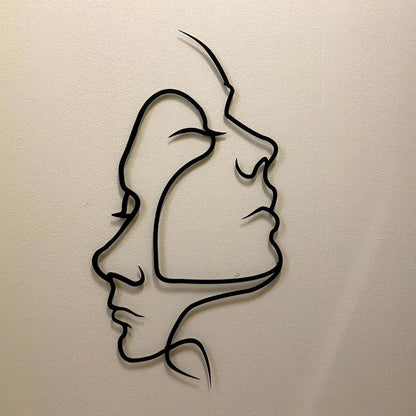 AbstractAffection Decor - Minimalistiskt par-huvudbild väggdekoration