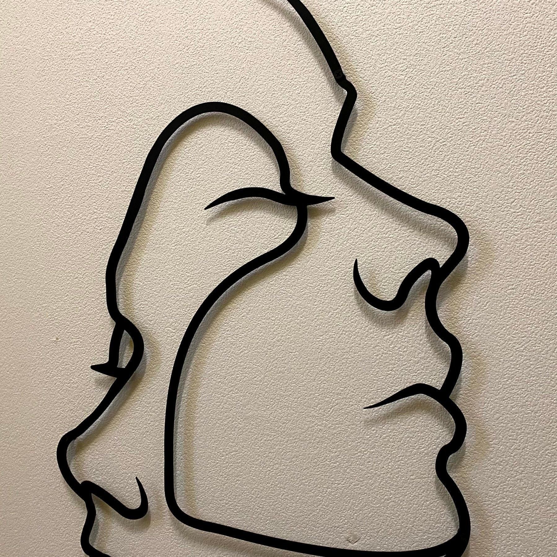 AbstractAffection Decor - Minimalistiskt par-huvudbild väggdekoration