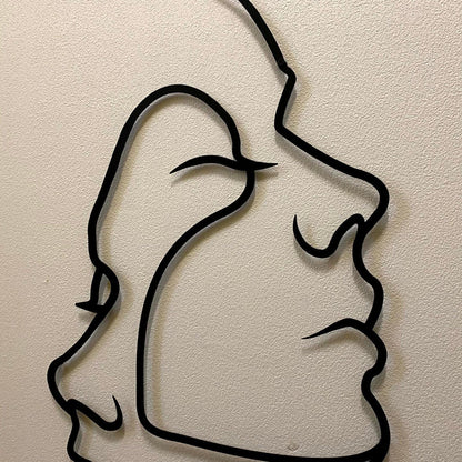 AbstractAffection Decor - Minimalistiskt par-huvudbild väggdekoration