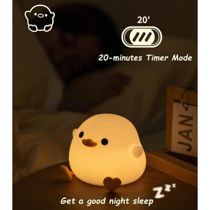 DuckieDream Light - Automatiskt anka-silikon-nattljus